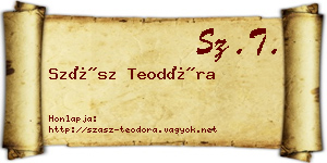 Szász Teodóra névjegykártya